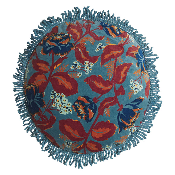 Sage x Clare | Margot Velvet Cushion | Celeste
