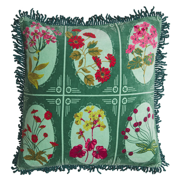 Sage x Clare | Gigi Velvet Cushion | Forest