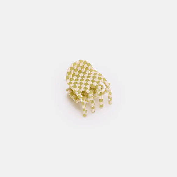 Chunks | Midi Claw Olive Check