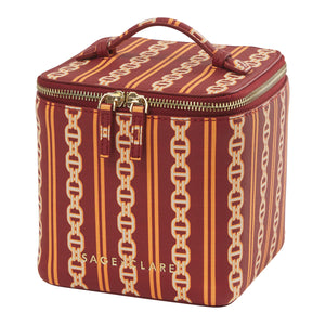 Sage x Clare | Acadia Cosmetics Bag | Mahogany