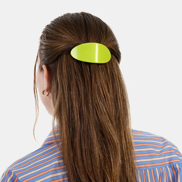 Chunks | Oval Barrette | Lime