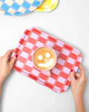 Wrap | Birch Serving Tray | Red Gradient Check Mini