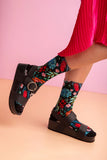 Julie White | Crew Socks | Flower Dance