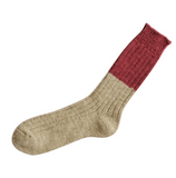 Boston | Wool Cotton Slab Sock | Nishiguchi Kutsushuita