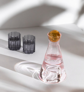 Fazeek | Pink + Amber Glass Water Carafe