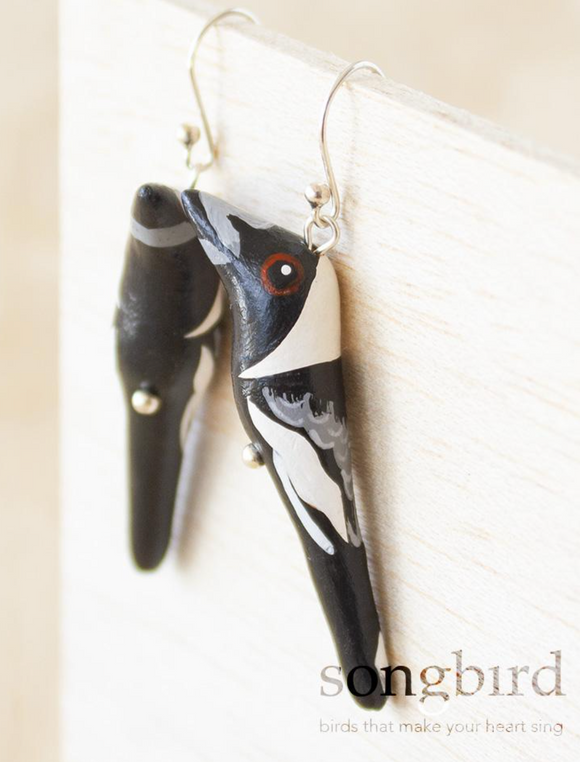 Songbird | Australian Magpie Earrings
