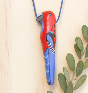Songbird | Crimson Rosella Whistle Necklace