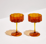 Fazeek | Coupe Glass Set, Amber
