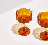 Fazeek | Coupe Glass Set, Amber