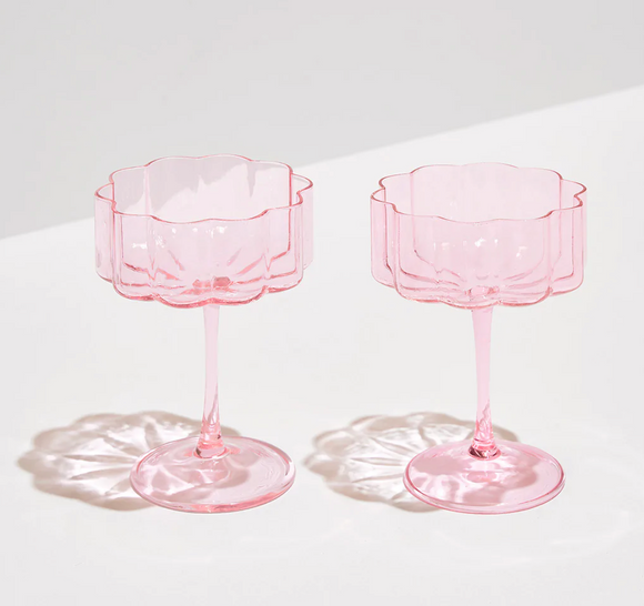 Fazeek | Wave Coupe Set of Two, Pink