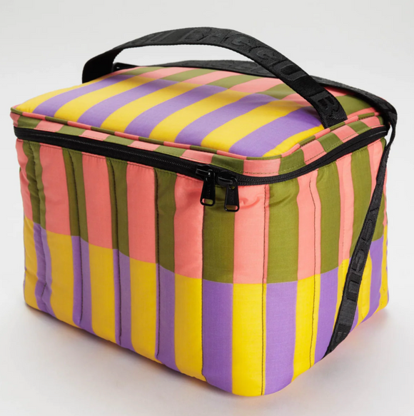 Baggu | Puffy Cooler Bag | Sunset Quilt Stripe