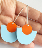 Each To Own | See Saw Drop Earring | Orange + Baby Blue