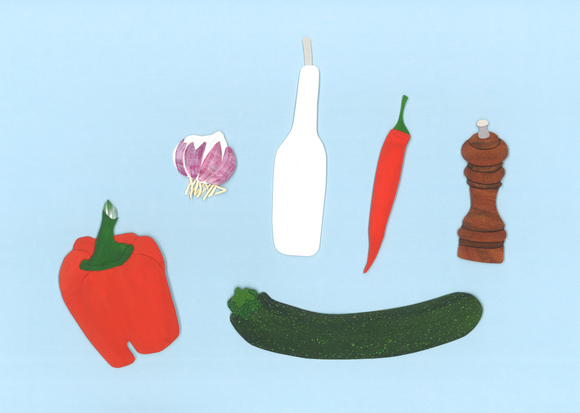 6. Capsicum, garlic, zucchini etc.